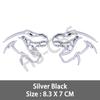 2Pcs Metal Hollow Style Tyrannosaurus Rex Totem Badge Dinosaur Head Emblem Stickers For TRX    Raptor Accessories