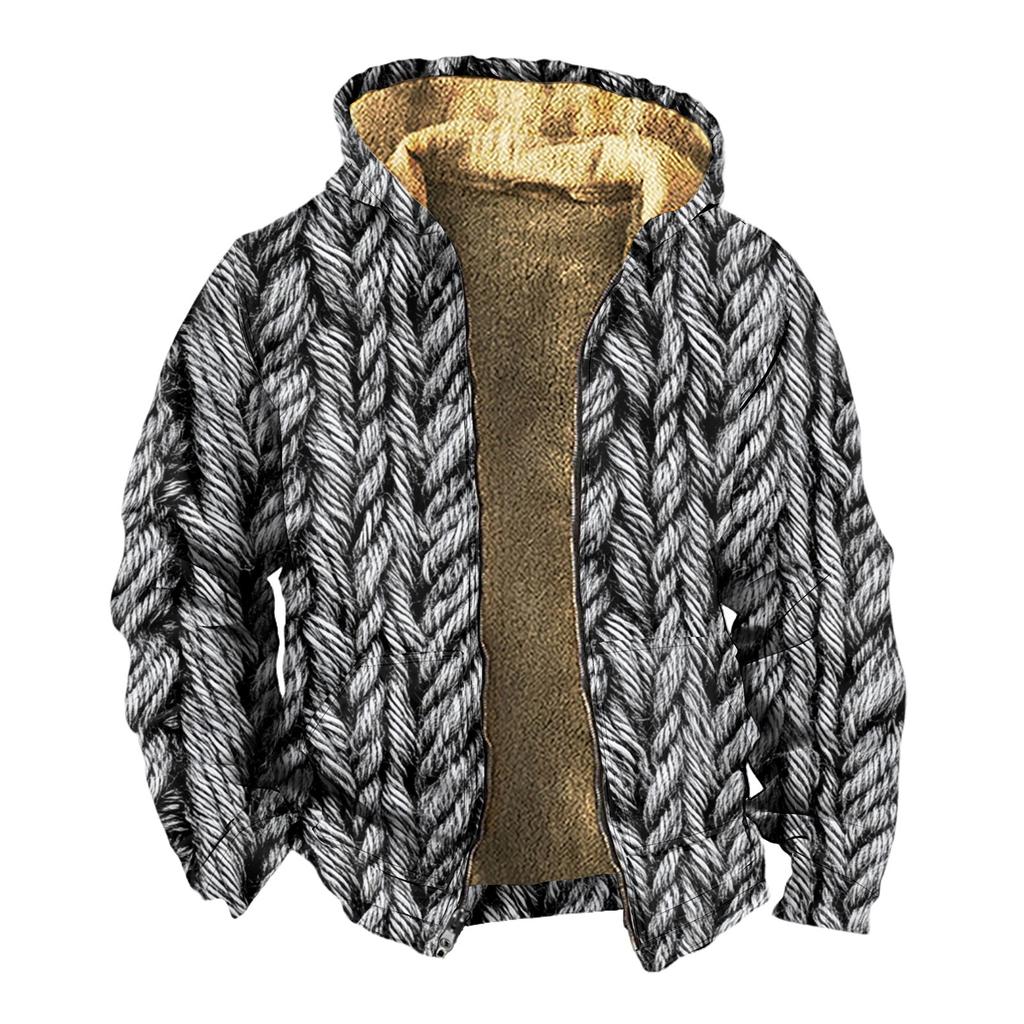 Men's Thickened Button Double Pocket Jacket With Pocket Insert Cotton Jacket