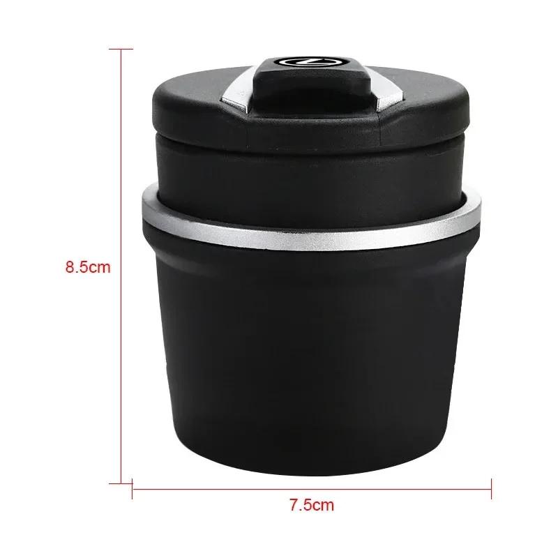 AABGE1 Car Ashtray Garbage Can LED Light Creative Ashtray Accessories for Lexus RX300 RX450 EX300h IS200 IS250 IS300 GS300 NX GS LX GX