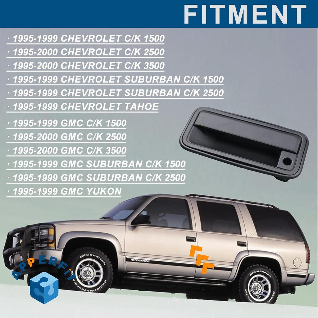 APPERFiT Полностью металлическая наружная дверная ручка Передняя левая сторона водителя Совместима с 1995-2000 Chevrolet Chevy Tahoe Suburban C1500 C2500 C3500 K1500 K2500