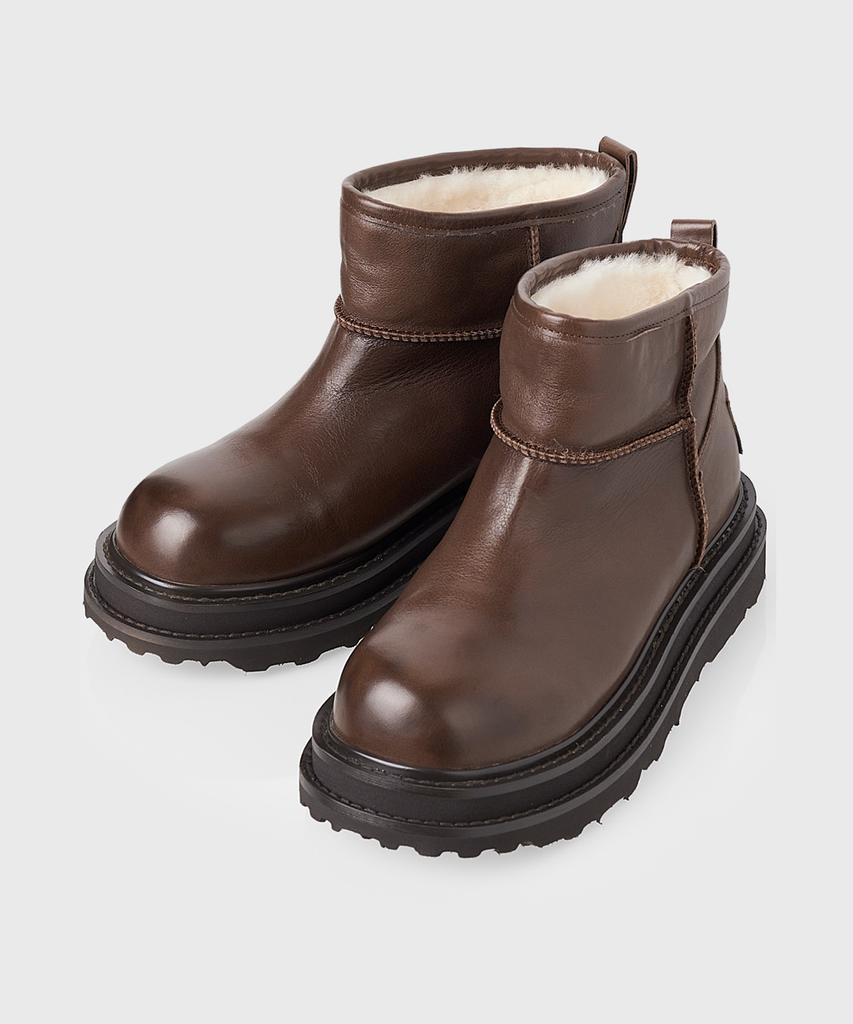 Kissa Sleek Real Sheepskin Ankle Boots A509305 (A Type)