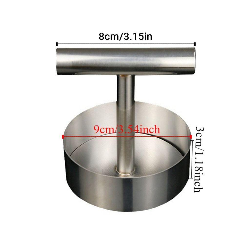 Round Stainless Steel Hamburger Press Non-Stick Manual Meat Pie Press Mold Patties Maker Steak