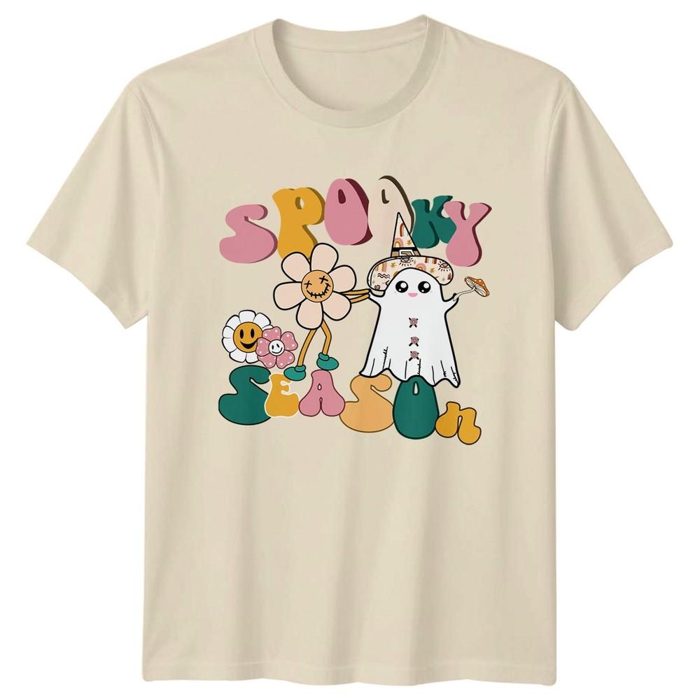Spooky Season Unisexs TShirt Groovy Halloween Halloween Gift For Her