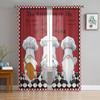 Кухонный повар Midget Sheer Curtains для украшения гостиной Оконные шторы для кухни Тюль Вуаль Органза Шторы