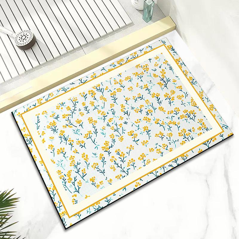 Спальня Ins Wind Diatom Mud Absorbent Foot Mat Быстросохнущий Нескользящий Коврик Туалет Туалет Дверь Коврик Мультфильм Ковер