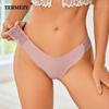 Sexy Ice Silk Panties Low-waist Traceless G-String Thong Lingerie Ladies Large-sized Breathable Lace Underpant