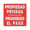SIGN 860 ALUMINUM 245x245 ''PRIVATE PROPERTY'' PRIVATE PROPERTY / NO TRESPASSING