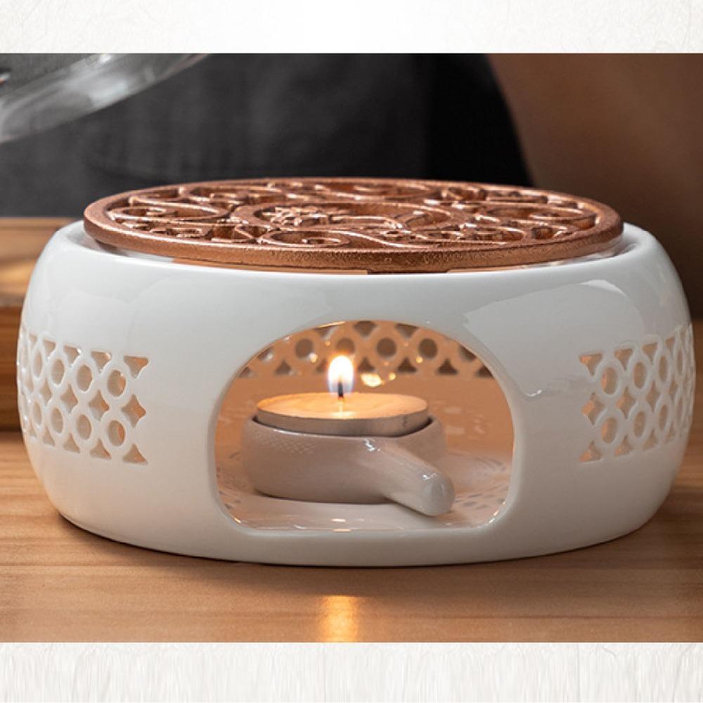 Concave Bottom Teapot Heater Round Shape Porcelain Teapot Stove Ceramic Teapot Warmer Glass Teapot