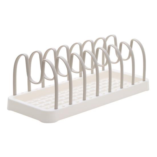 Настольная сушилка для посуды, стойка для крышек от кастрюль, органайзер для крышек от сковородок с регулируемыми отделениями для выпечки и тарелок, для шкафа, кухонной столешницы