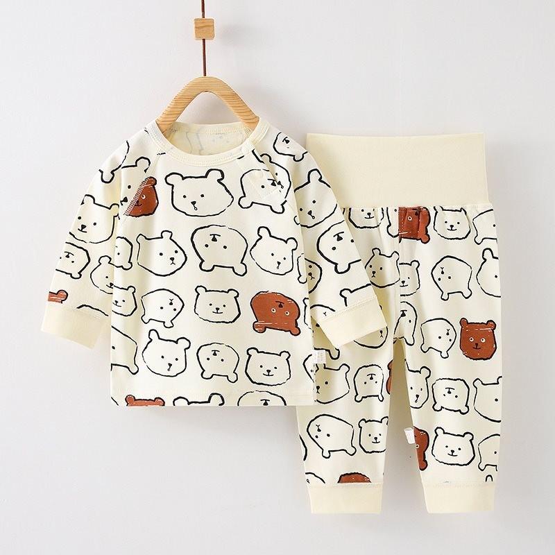 Cozy 2023 Autumn Winter Childrens Soft Cotton Long Sleeve Two Piece Set For Baby Boys And Girls