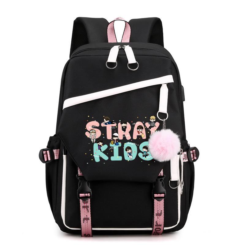Школьный рюкзак Stray Kids Combination Peripheral, стиль Felix Academy, большой вместимости, повседневный