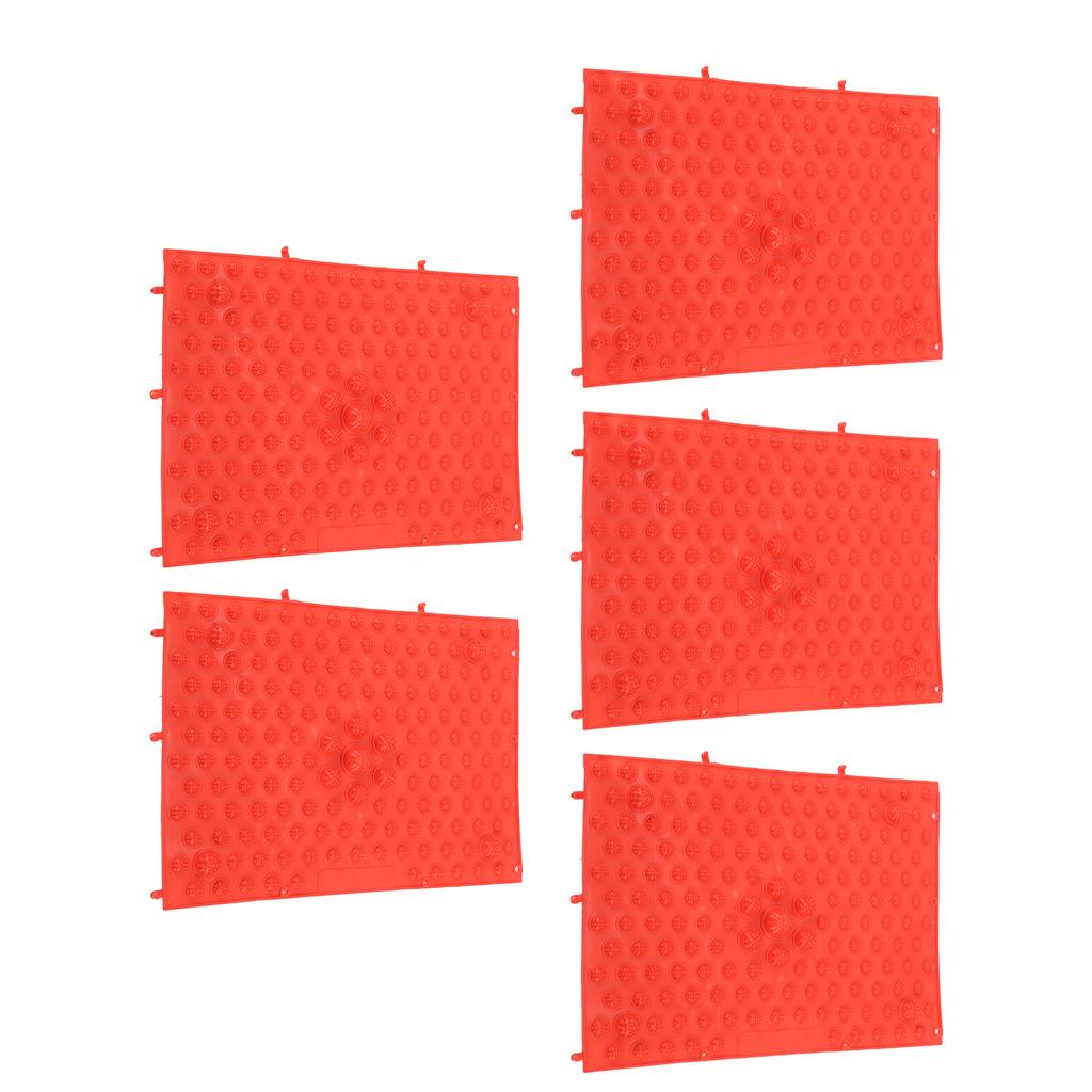 5 шт. Массажный коврик для ног TPE Акупунктурный коврик для ходьбы Массажная подушка для пальцев ног для дома, улицы, игры Красный