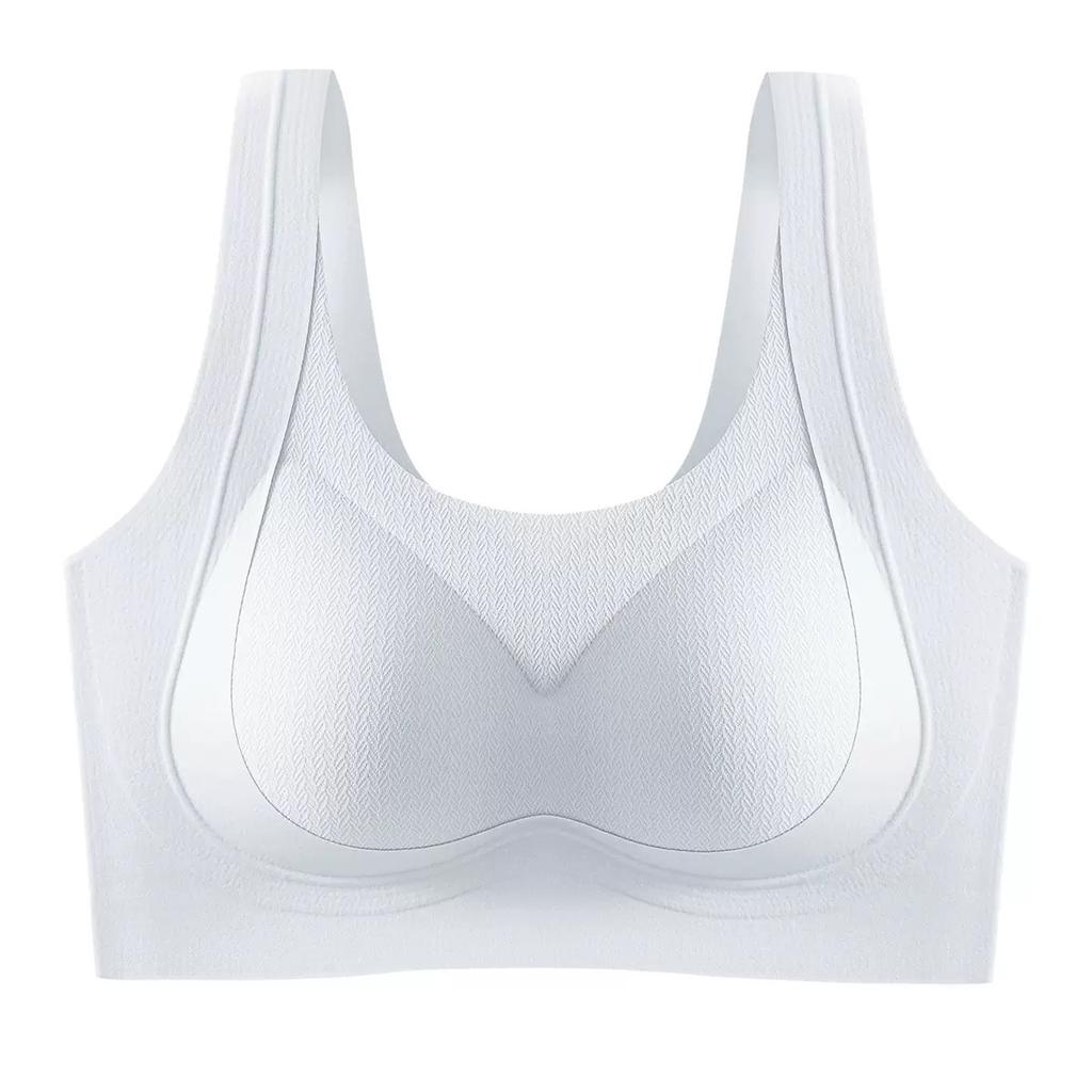 Pull and gather, large size, seamless comfort, no steel ring, double breasts, upper support, anti-sagging, beautiful back bra