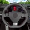 Черный чехол на руль из искусственной кожи для Volkswagen VW Golf GTI 5 (В) Гольф R32 Сирокко Тигуан