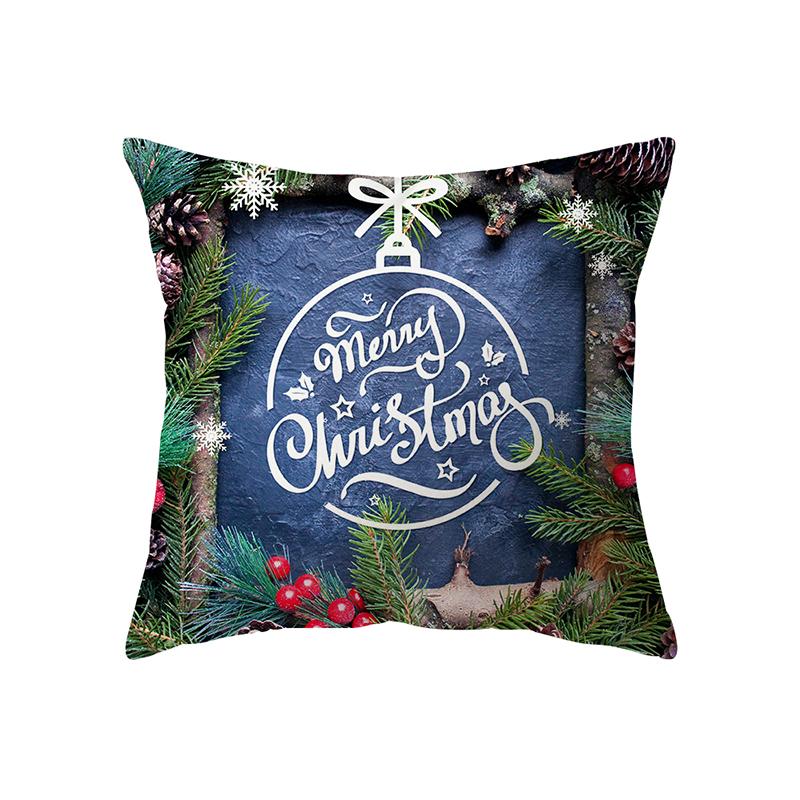 Christmas Theme Decorative Printing Pattern Cushion Cover Home Living Room Sofa Decorative Pillow Pillow Cover