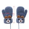 Girls Keep Finger Warm Cartoon Bear Baby Newborn Thick Plus Velvet Kids Gloves Knitting Mittens