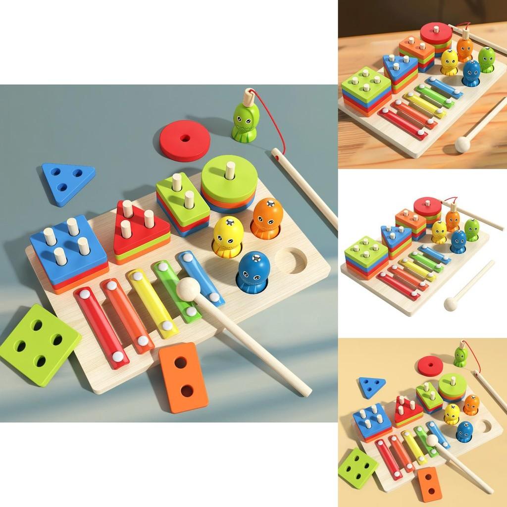 Wooden Montessori Tower Puzzle Toy For Toddlers Educational Development