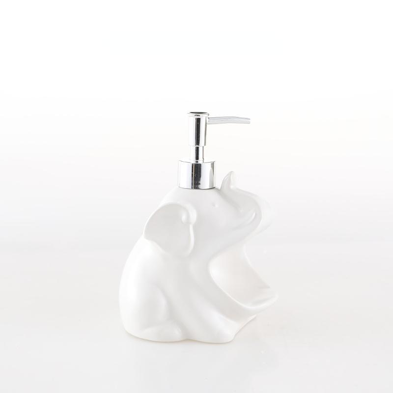 Керамический слон Бутылка для лосьона Бутылка для шампуня, геля для душа Бутылки для дезинфицирующего средства для рук Дозатор мыла Принадлежности для ванной комнаты Пустые бутылки