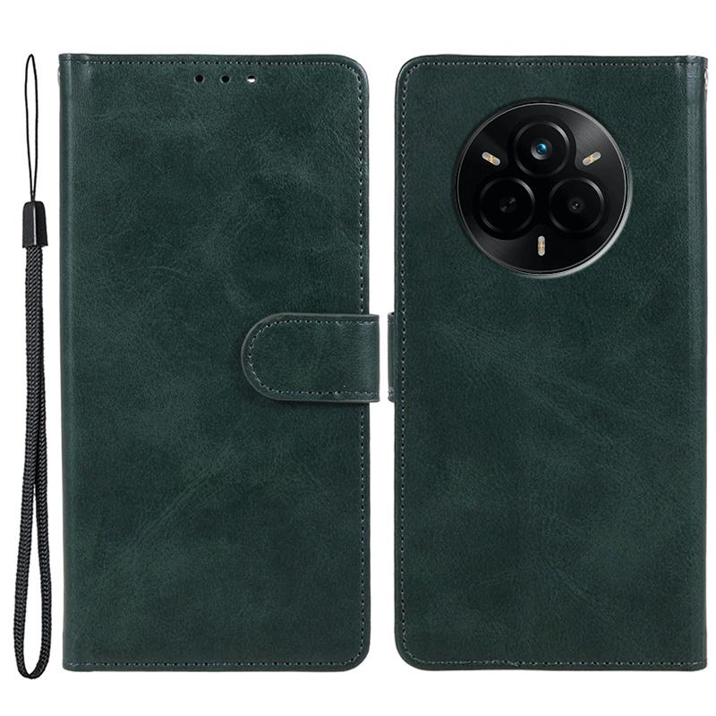 For Realme 14 Pro 5G Case PU Leather Wallet Protective Phone Cover Calf Texture