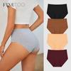 Women Cotton Seamless Panties High Waist Soft Underwear Plus Size Solid Briefs Breathable Stretchy Lingerie Safety Shorts S-XXL