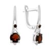 Серебряные серьги с натуральным гранатом 2.001ct (2181866)
