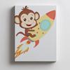 Monkey In Space Poster Monkey In Space Poster, 30X40 Cm, Gold Aluminum Frame, 230 Gsm Matte Paper