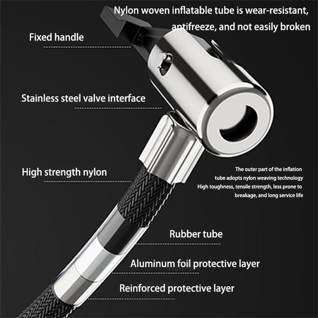 Портативный для автомобильных шин с цифровым манометром, беспроводной портативный компрессор для накачивания шин, электрический перезаряжаемый шинный компрессор с аварийным