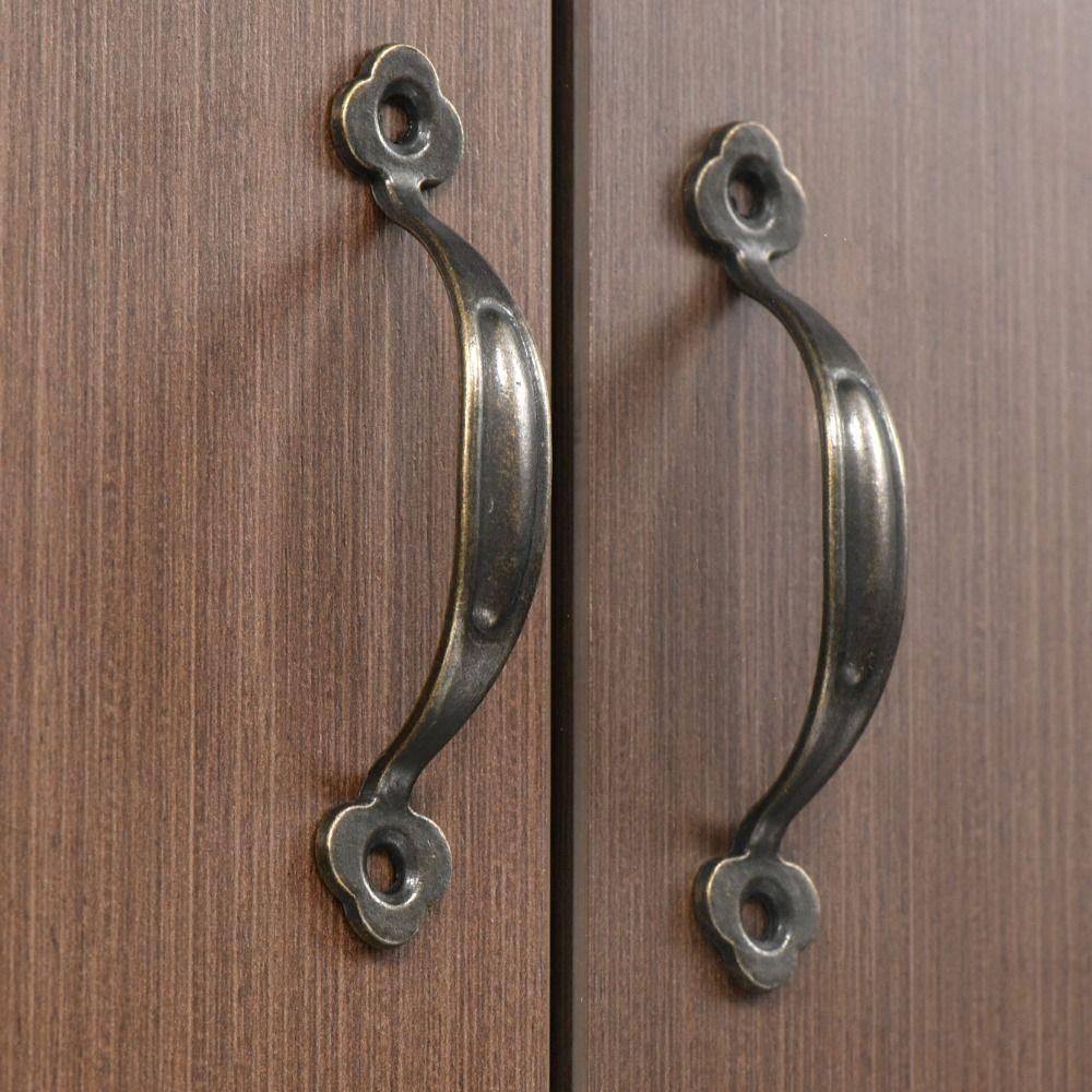 Zinc Alloy Arched Cabinet Door Handles Bronze Wardrobe Door Handle For Cabinet Wardrobe Drawer