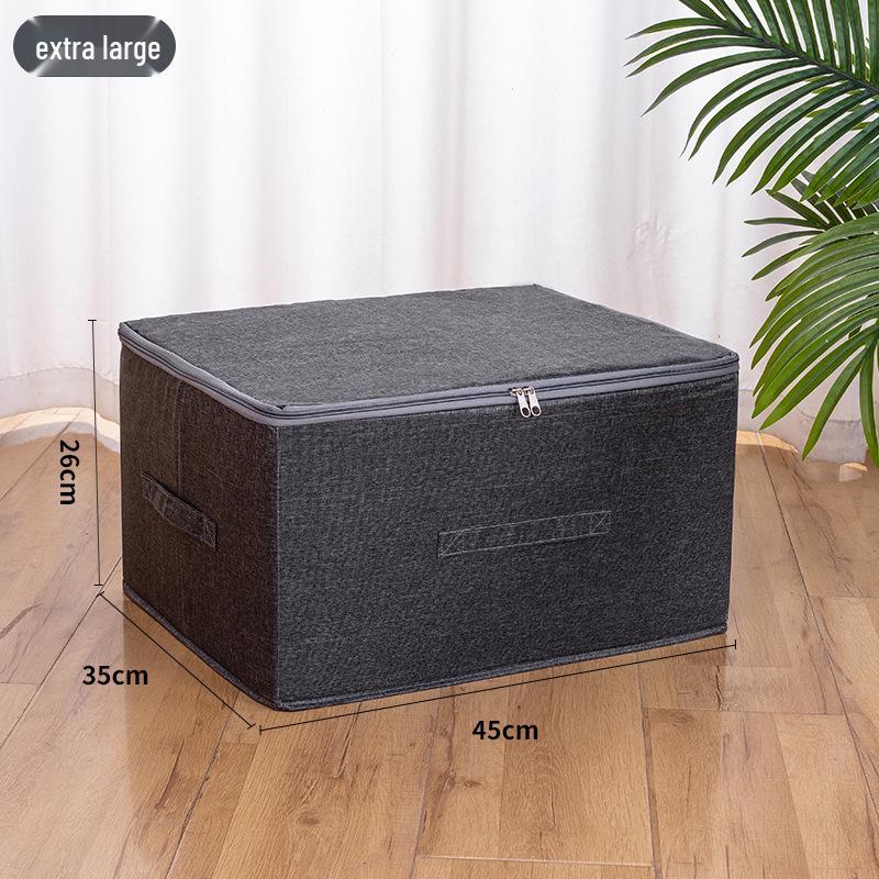 Box Capacity Foldable Large Storage With Soft Lid Portable Organizer For Household And Document Storage