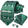 Men's Tie Silk Paisley Classic Wedding Necktie and Pocket Square Cufflinks Set