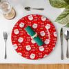 Red Santa Claus Charger Plate Vilde 33cm