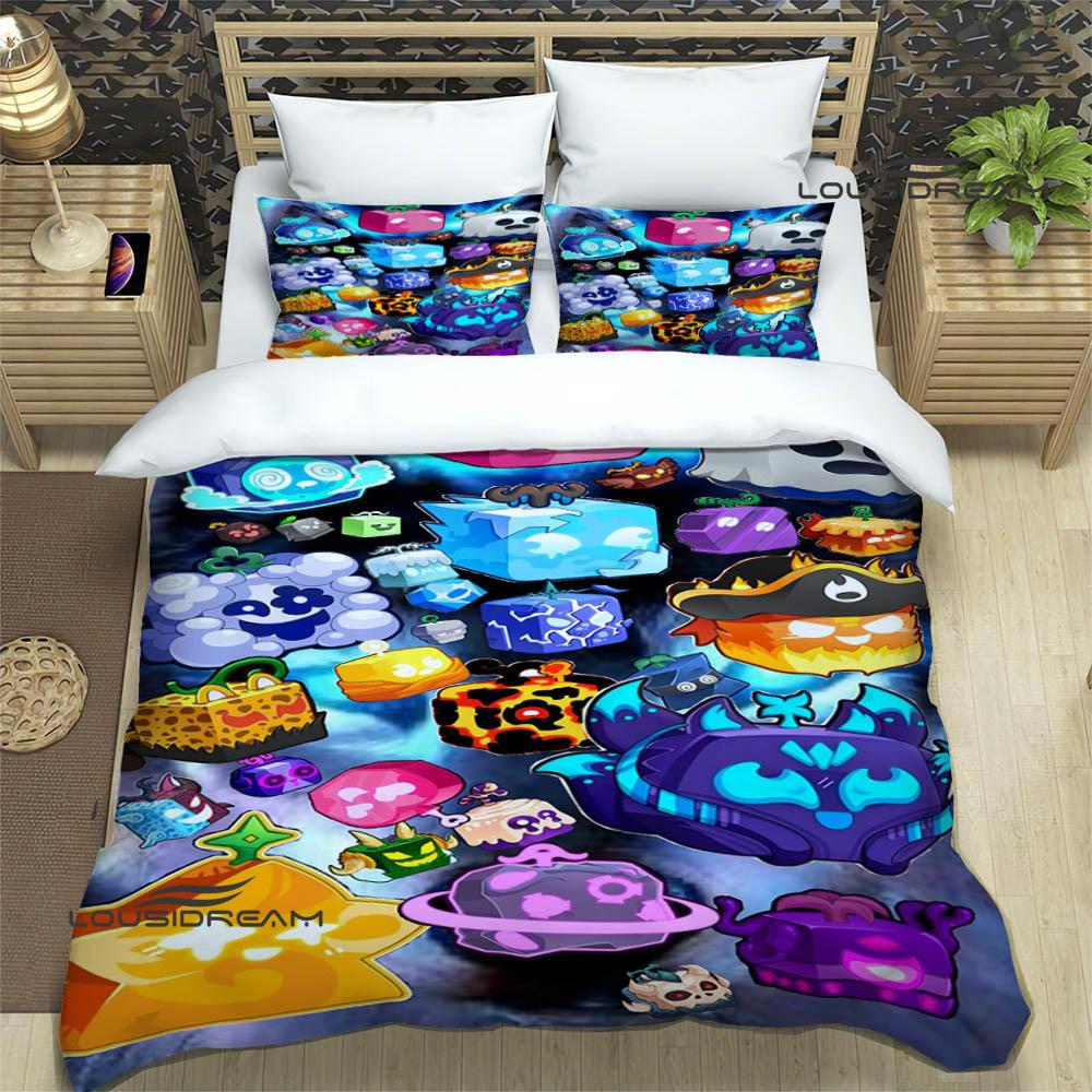 3D game B-blox fruits printed Bedding Sets exquisite bed supplies set duvet cover comforter set bedding set luxury birthday gift