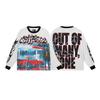 Mens Oversized Cotton Long Sleeve Tee With Skull Graphic Print Streetwear Rock Band Style Loose Fit Teens Adults
