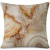 PC Marble Agate Pillow Cover Beige Brown Gem Texture Cushion Case Luxury Geometric Home Decor for Sofa Bedroom