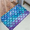 Fish Scales Pattern Floor Mat Cozy Flannel Soft Thick Non-Slip Mat For Living Room Bedroom Kitchen Decor Rugs