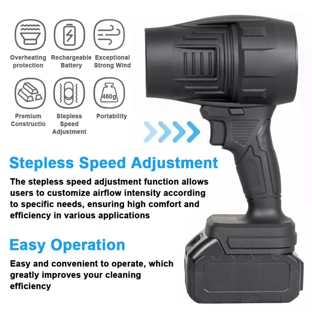 Durable Stepless Speed Fan High Power 500g Thrust Jet Fan 1000W Violent Fan Jet Leaf Air Blower for Makita Battery
