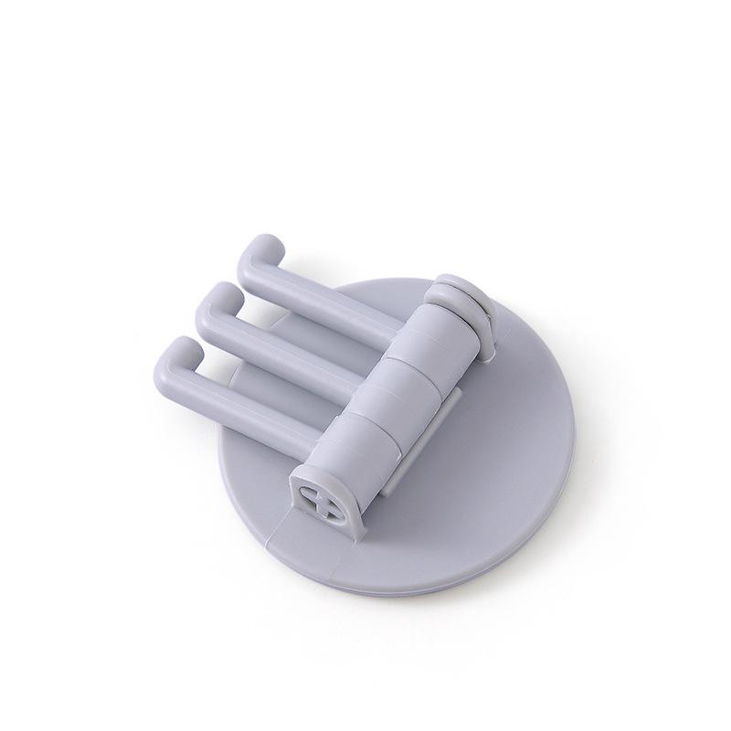 Ванная комната Бесследный вращающийся тройной крючок Прочный крючок для полотенец Кухонная плитка Без проколов 3 Ветвь Клей 3 Крюк для захвата