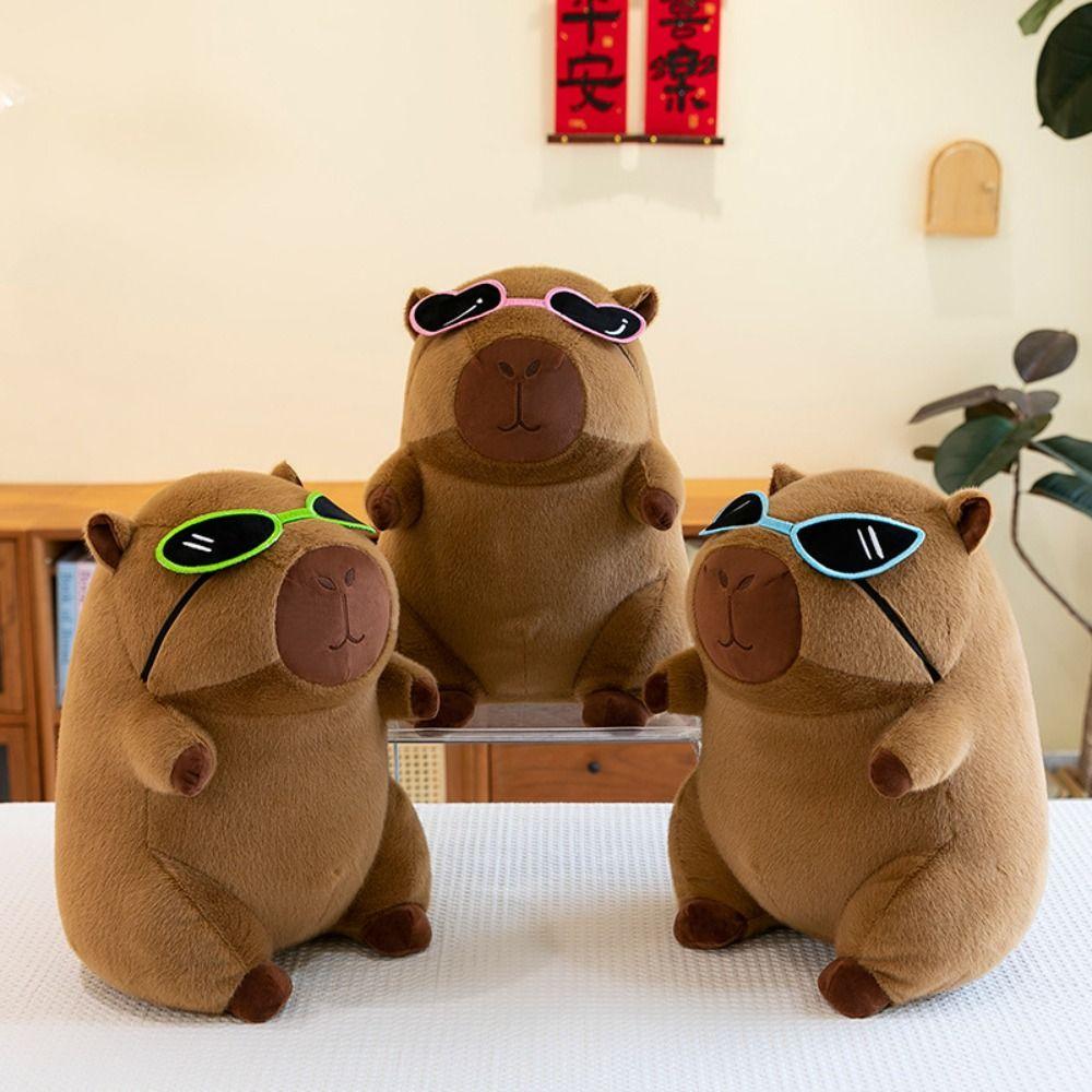 Simulation Capybara Plush Doll Cartoon Capibara Fluffty Doll Cute Capybara Plush Toy  Home Decor