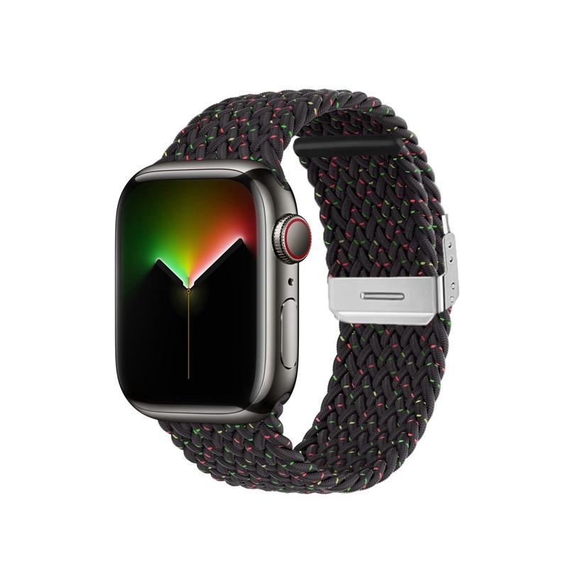 Nylon Fabric Band for Apple Watch Series 8 7 6 SE 5 4 3 38 40mm 42mm 44mm 41MM 45MM 49 Ultra Braided Solo Loop Strap for Iwatch