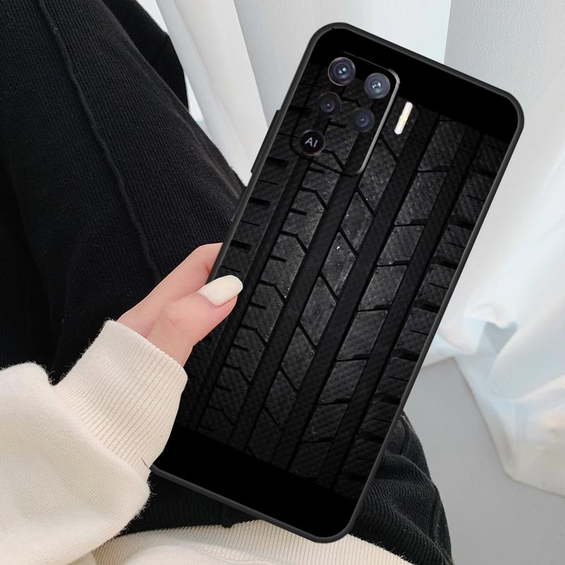 Tire Tread Wheel Case For Oppo A17 A57 A77 A40 A78 A54 A74 A94 A76 A16 A96 A18 A60 A80 A38 A58 A98 A15 A5 Pro