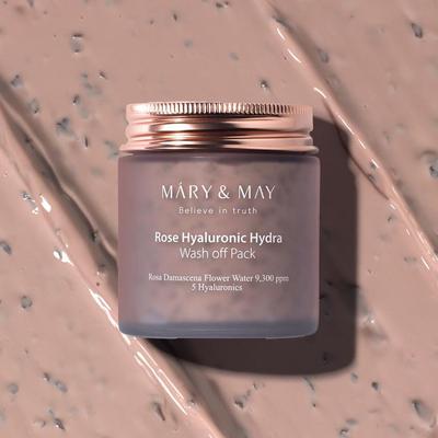 Маска для умывания Vegan Rose Hyaluronic Hydra Wash Off, увлажняющая, KBeauty, корейская косметика, образец