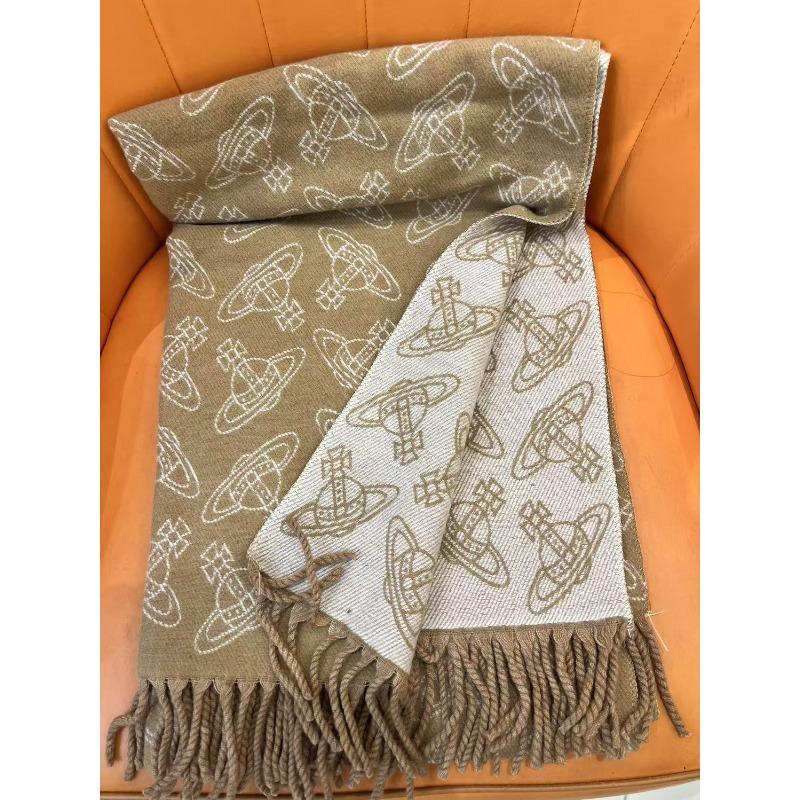 Saturn New Wool Blended Double Sided Queen Mother Scarf Women's Winter Thick Korean Style Winter Warm Tassel Shawl