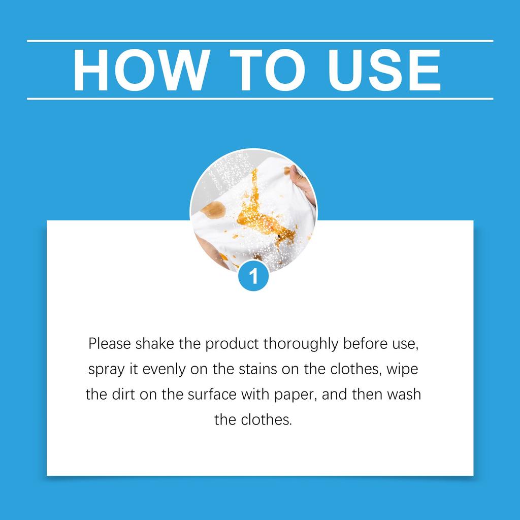 Laundry Stain Remover Stubborn Stain Remover Clothing Stain Remover Precision Stain Remover Spray Does Not Hurt Hands,100ml