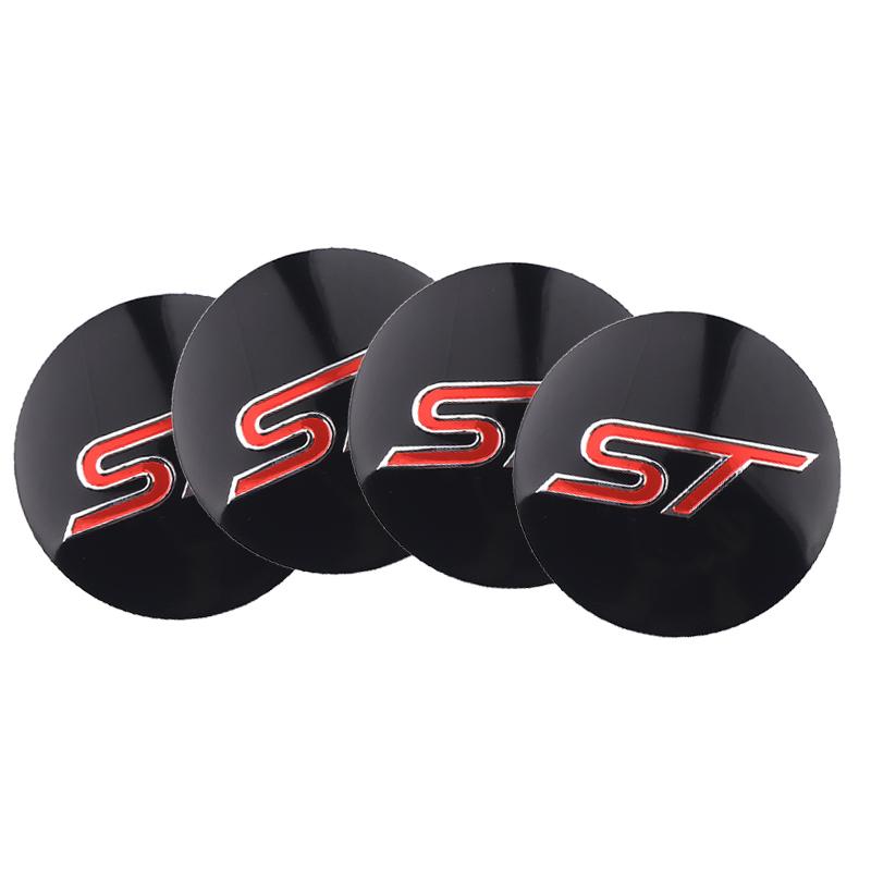 4Pcs For Ford Focus MK4 Explorer Mustang Fiesta MK7 Ranger Car Wheel Tire Center Hub Cap Badge Sticker Cover Auto Accessories