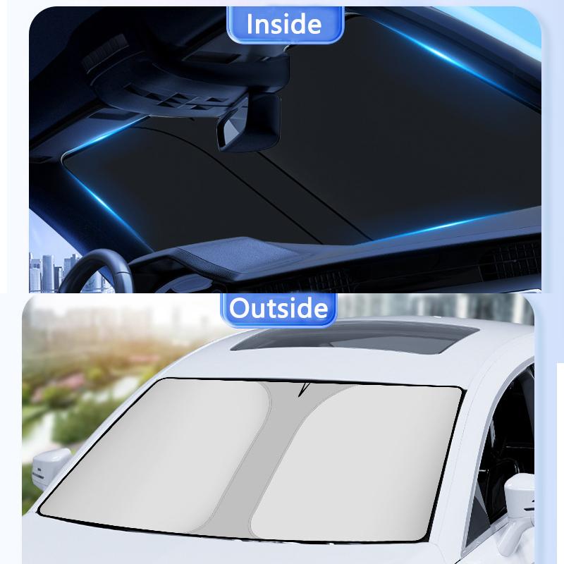 2024 Чехол-шторка от солнца на автомобильное стекло Солнцезащитный козырек Защита лобового стекла Складная шторка для автомобиля Защита от УФ-лучей Стайлинг