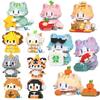 Kawaii Cats Micro Building Blocks Neko 3D Model Animal Rhino Goat Mini Brick Fruit Lemon Avocado Figure Toys For Christmas Gift