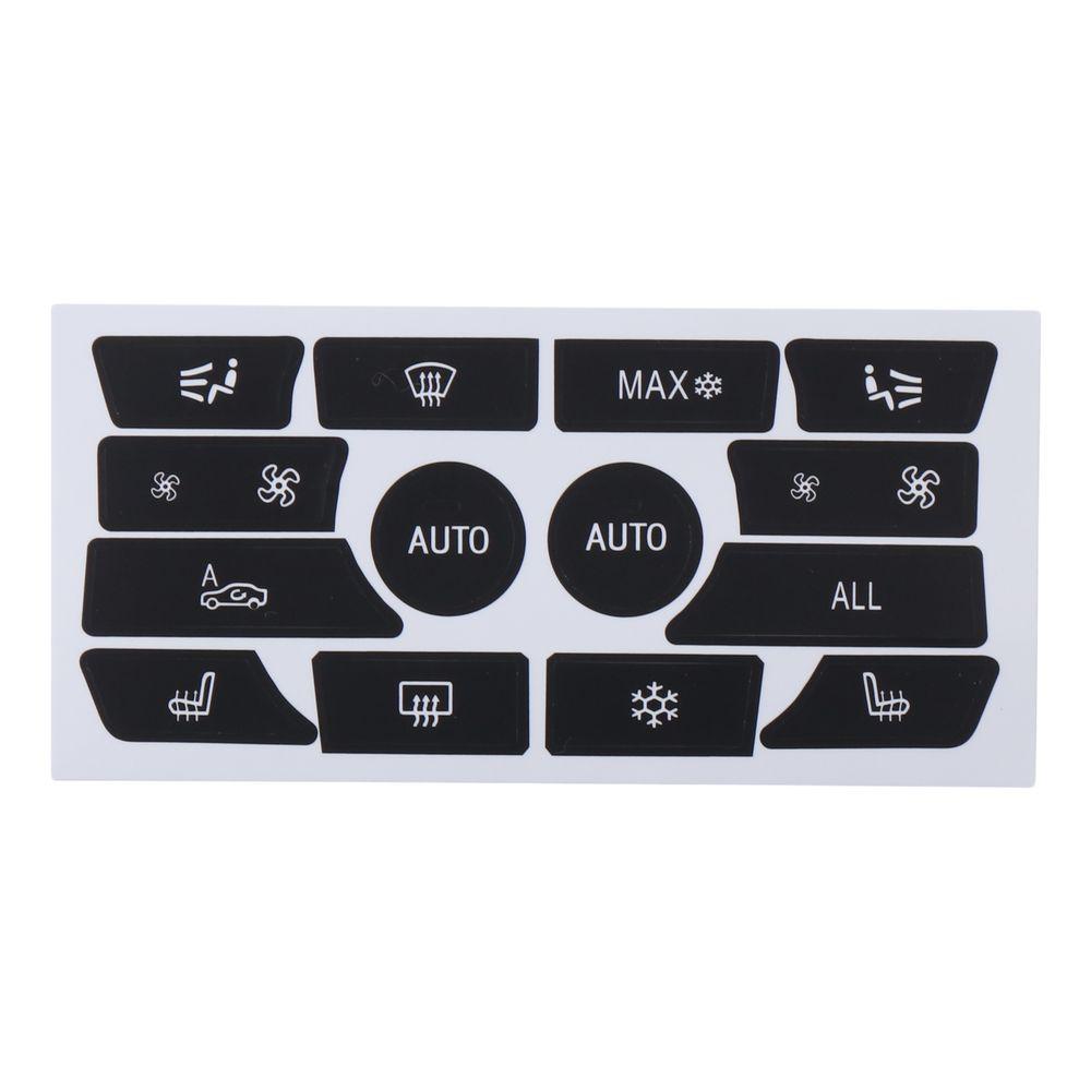 Upgraded Design AC Button Stickers Compatible with BMW 5 Series 2009-2015
