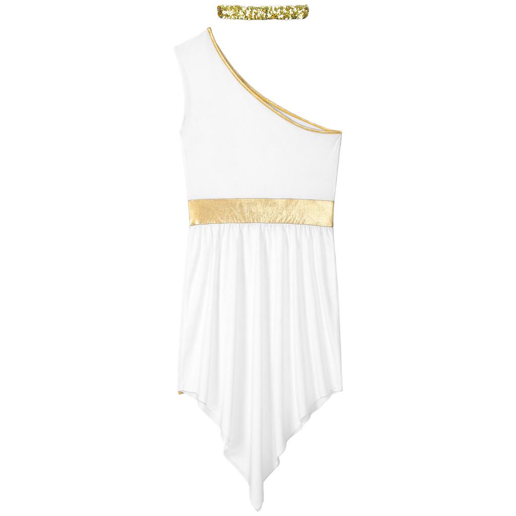 Мужской римско-греческий наряд для ролевых игр, маскарадный костюм на Хэллоуин, платье на одно плечо, халат с повязкой на голову, комплект