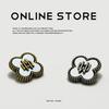 Celebrity Style Metal Button Clover Letter M Clothing Button Jacket Sweater Cardigan Decorative Button