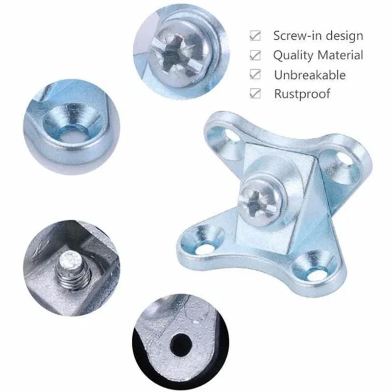 10 шт. угловых кронштейнов из цинкового сплава с винтом, съемный прямоугольный L-образный соединитель для поддержки, держатель, угловая скоба для мебели